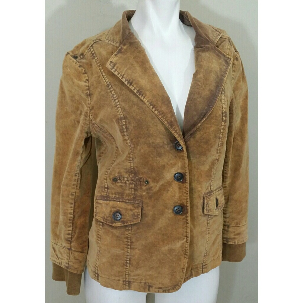 Vintage inspired vegan suede distressed jacket - Picture 2 of 7